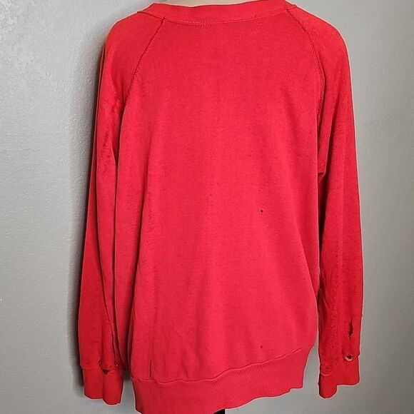 True Vintage Red Arkansas Razorbacks Crew Neck Sweatshirt Medium Large - Picture 8 of 12